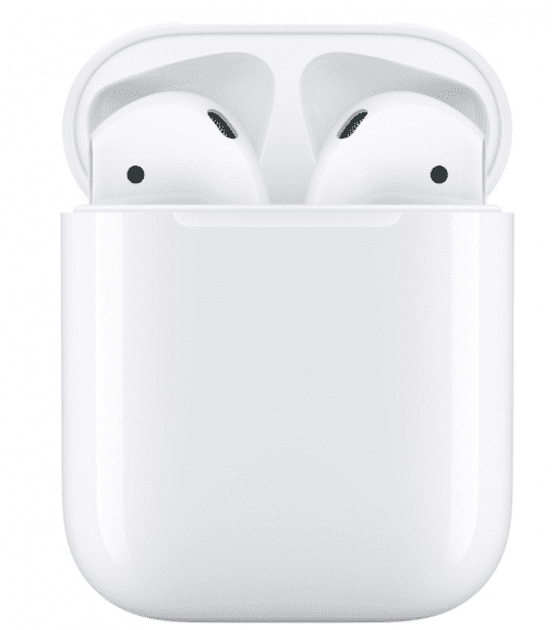 More magical than ever. The new AirPods deliver the wireless headphone experience, reimagined. Just pull them out of the charging case and they’re ready to use with your iPhone, Apple Watch, iPad or Mac. After a simple one-tap setup, AirPods work like magic. They’re automatically on and always connected. AirPods can even sense when they’re in your ears and pause when you take them out. To adjust the volume, change the song, make a call or even get directions, simply say “Hey Siri” and make your request. You have the freedom to wear one or both AirPods, and you can play or skip forward with a double-tap when listening to music or podcasts. AirPods deliver 5 hours of listening time1 and 3 hours of talk time on a single charge.2 And they’re made to keep up with you, thanks to a charging case that holds multiple charges for more than 24 hours of listening time.3 Need a quick charge? Just 15 minutes in the case gives you 3 hours of listening time4 or 2 hours of talk time.5 Powered by the all-new Apple H1 headphone chip, AirPods use optical sensors and motion accelerometers to detect when they’re in your ears. Whether you’re using both AirPods or just one, the H1 chip automatically routes the audio and engages the microphone. And when you’re on a call or talking to Siri, an additional speech-detecting accelerometer works with beamforming microphones to filter out external noise and focus on the sound of your voice.