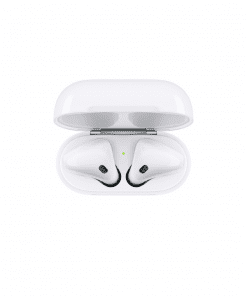 More magical than ever. The new AirPods deliver the wireless headphone experience, reimagined. Just pull them out of the charging case and they’re ready to use with your iPhone, Apple Watch, iPad or Mac. After a simple one-tap setup, AirPods work like magic. They’re automatically on and always connected. AirPods can even sense when they’re in your ears and pause when you take them out. To adjust the volume, change the song, make a call or even get directions, simply say “Hey Siri” and make your request. You have the freedom to wear one or both AirPods, and you can play or skip forward with a double-tap when listening to music or podcasts. AirPods deliver 5 hours of listening time1 and 3 hours of talk time on a single charge.2 And they’re made to keep up with you, thanks to a charging case that holds multiple charges for more than 24 hours of listening time.3 Need a quick charge? Just 15 minutes in the case gives you 3 hours of listening time4 or 2 hours of talk time.5 Powered by the all-new Apple H1 headphone chip, AirPods use optical sensors and motion accelerometers to detect when they’re in your ears. Whether you’re using both AirPods or just one, the H1 chip automatically routes the audio and engages the microphone. And when you’re on a call or talking to Siri, an additional speech-detecting accelerometer works with beamforming microphones to filter out external noise and focus on the sound of your voice.